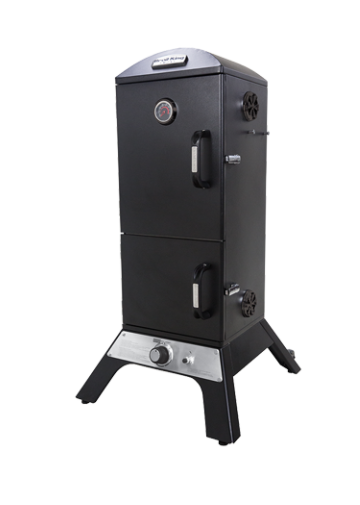 Broil King® 28" Black Vertical Natural Gas Cabinet Smoker-1