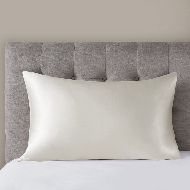 Olliix by Madison Park Silk Ivory Queen Mulberry Single Pillow Case-4