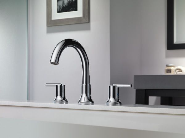 Delta Trinsic® 10" Chrome Roman Tub Faucet Trim-2