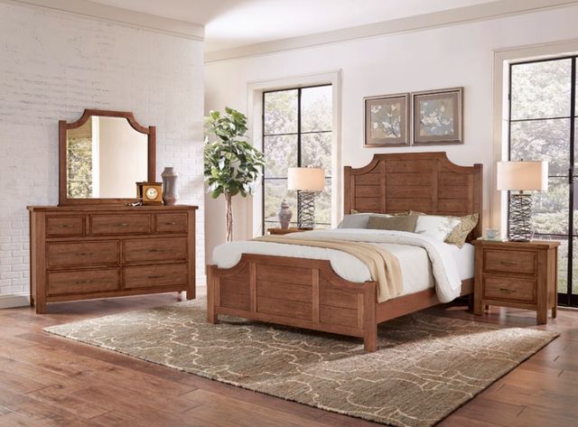 Artisan & Post by Vaughan-Bassett Maple Road Antique Amish Queen Panel Scalloped Bed-1