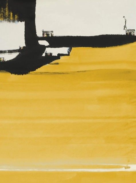 Classy Art Yellow Abstract Vertical II by Urban Pearl Collection, LLC Wall Art-0