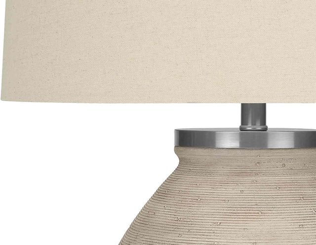 Monarch Specialties Inc. 25"H Cream Concrete Table Lamp-2
