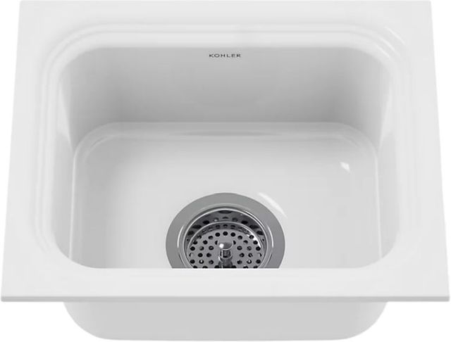KOHLER® Northland™ White 15" Undermount Single-Bowl Bar Sink-0