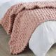 Olliix by Madison Park Chenille Chunky Knit Blush Throw-2