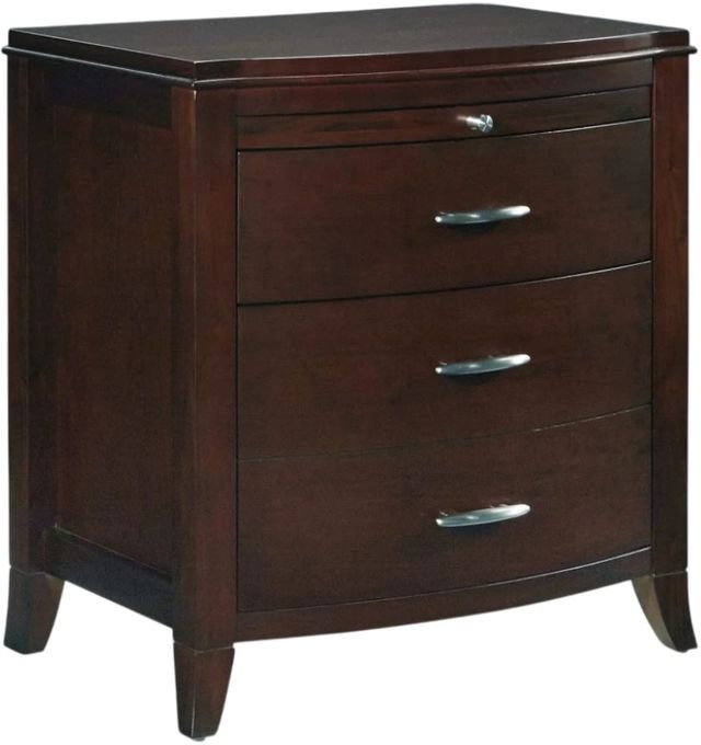 Modus Furniture Brighton Cinnamon Nightstand with Charging Station-0
