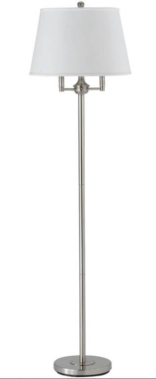 Cal® Lighting & Accessories Andros Brushed Steel Floor Lamp-0