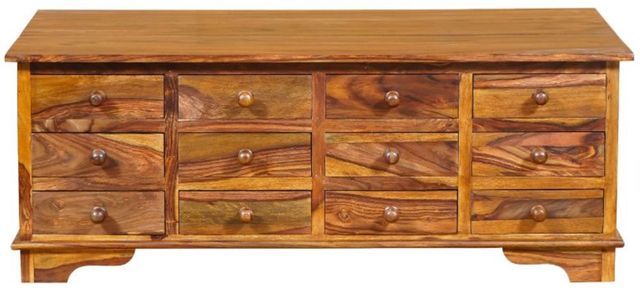 Jaipur Furniture Cube Brown 12-Drawer Coffee Table-2