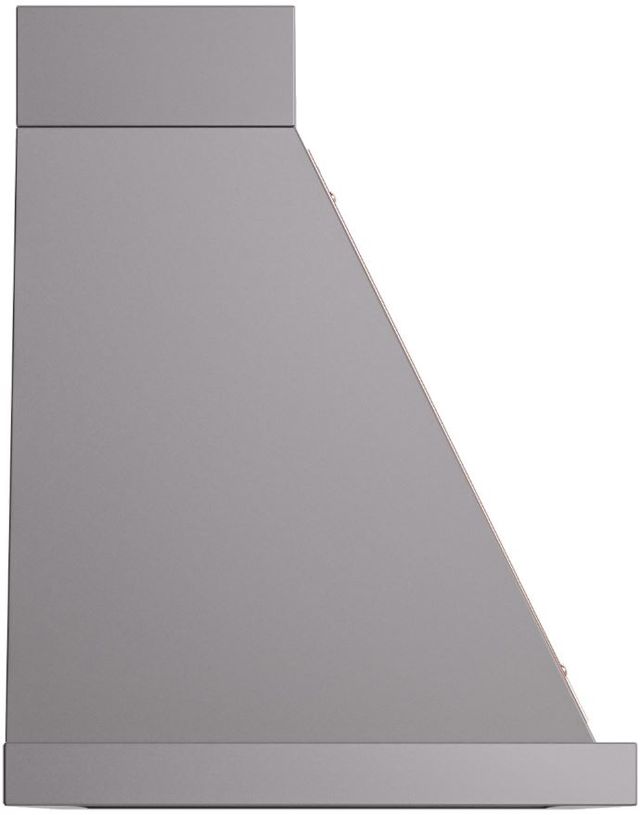 Ilve® Nostalgie II Noblesse 40" Graphite Matte Wall Mounted Range Hood with Copper Trim-2