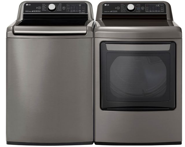LG 7.3 Cu. Ft. Graphite Steel Front Load Electric Dryer-1