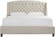 Universal Explore Home™ Halston Beige/Graphite King Upholstered Panel Bed-2