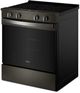Whirlpool® 30" Black Stainless Steel Glass Top Slide-In Electric Range with Air Cooking Technology-4