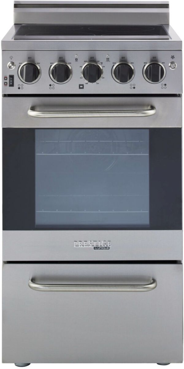 Unique® Appliances Prestige 20" Stainless Steel Freestanding Electric Range-0