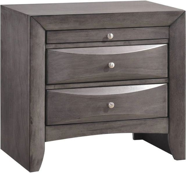 Elements International Emily Gray Nightstand-0