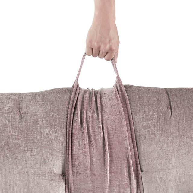 Olliix by Intelligent Design Blush Edelia Poly Chenille Lounge Floor Pillow Cushion-3