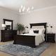 TOV Furniture Stamford Brown/Cream Queen Upholstered Panel Bed-1
