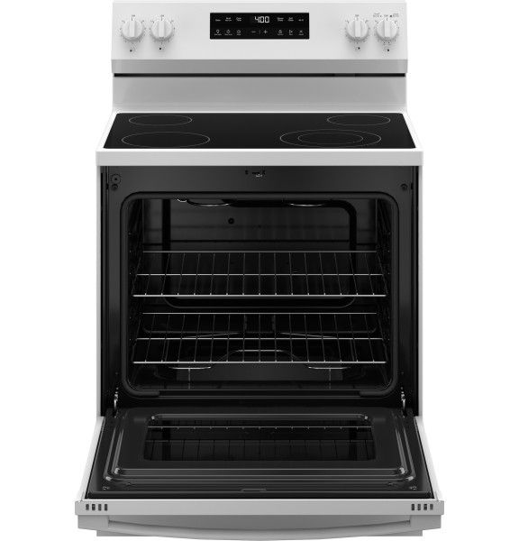 GE® 400 Series 30" White Freestanding Electric Range-2