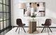 Bassett Mirror Stefan Glass Top Dining Table with Champagne Chalk Gray Base-3