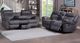 American Wholesale Furniture Knoxville Gray Manual Reclining Gliding Console Loveseat-2