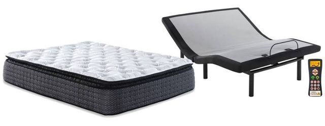 Sierra Sleep® by Ashley® Limited Edition 2-Piece 12" Hybrid Pillow Top and Best Adjustable Base California King Mattress Set-0
