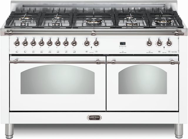 LOFRA® Dolcevita 60" White Pro Style Dual Fuel Range-0