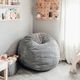 CordaRoy's® Gray Plush Corduroy Full Bean Bag-2