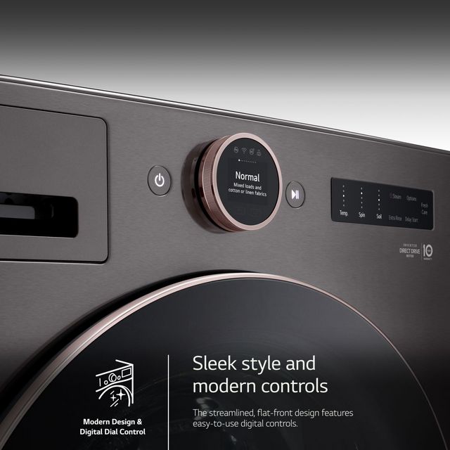 LG Black Steel Front Load Laundry Pair-5