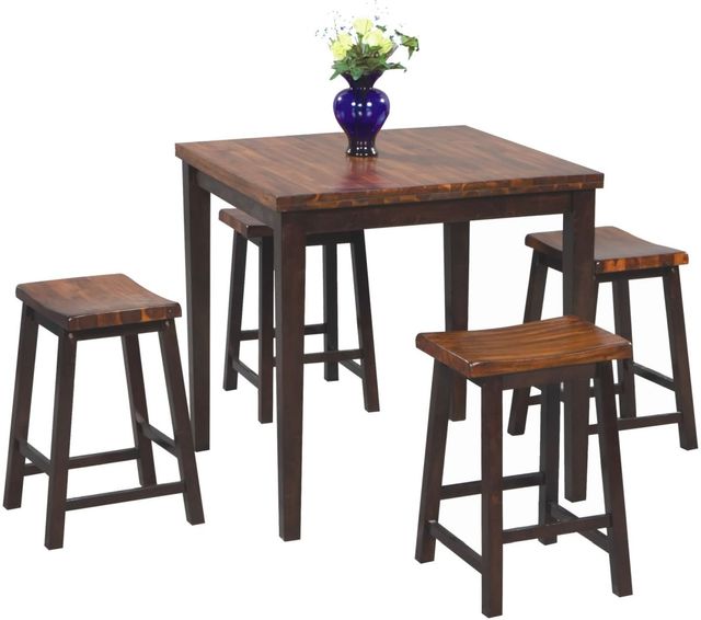 WinnersOnly Acacia 5-Pc Tall Table Set