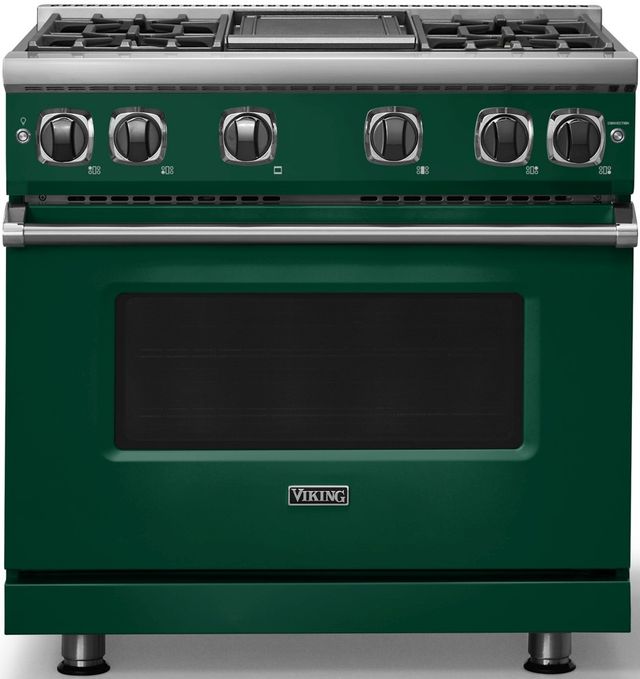 Viking® 7 Series 36" Ivy Pro Style Natural Gas Range with Griddle-0