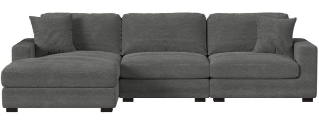 Elements International Arizona 3-Piece Steno Charcoal Modular Sectional and Left-Arm Facing Chaise-1