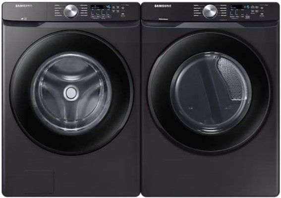 Samsung Black Stainless Steel Front Load Laundry Pair-0