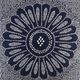 Olliix by INK+IVY Sofia Navy Cotton Embroidered Decorative Square Pillow-2