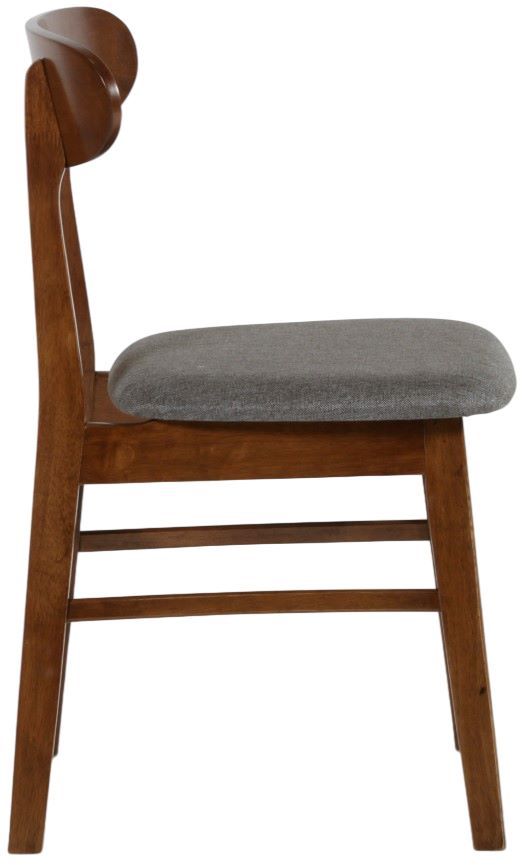 New Classic® Home Furnishings Morocco Dark Gray/Walnut Dining Side Chair-3