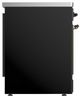 Ilve® Majestic III 30" Glossy Black Pro Style Induction Range with Solid Door and Burnished Trim-3