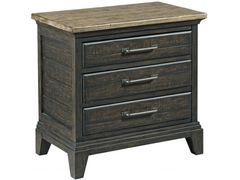 Plank Road Charcoal Nightstand