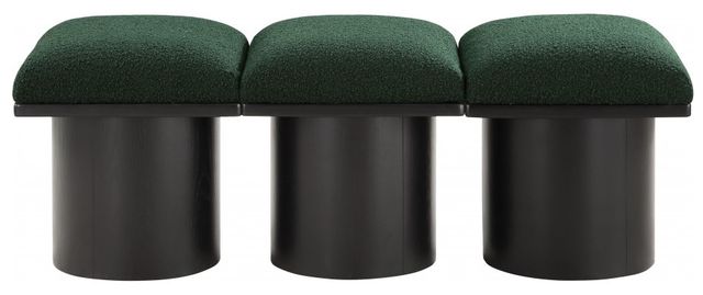 Meridian Furniture Pavilion 3-Piece Green/Black 47" Modular Bench Set-1