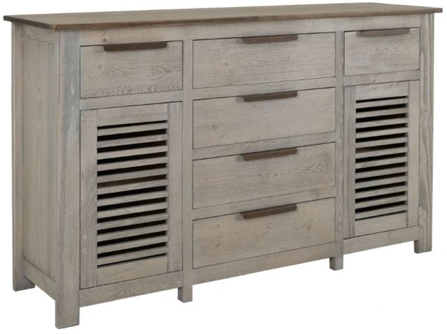 International Furniture Direct Bonfire Brown/Ivory Buffet-0