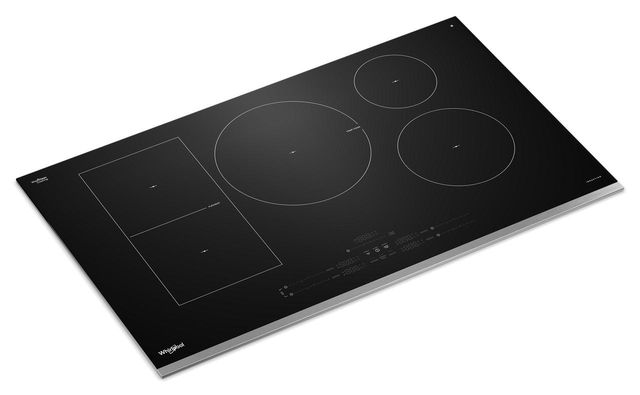 Whirlpool 36" Black/Stainless Steel Intelligent Induction Cooktop with Temp Cook™ Technology and WipeClean™ Coating-3