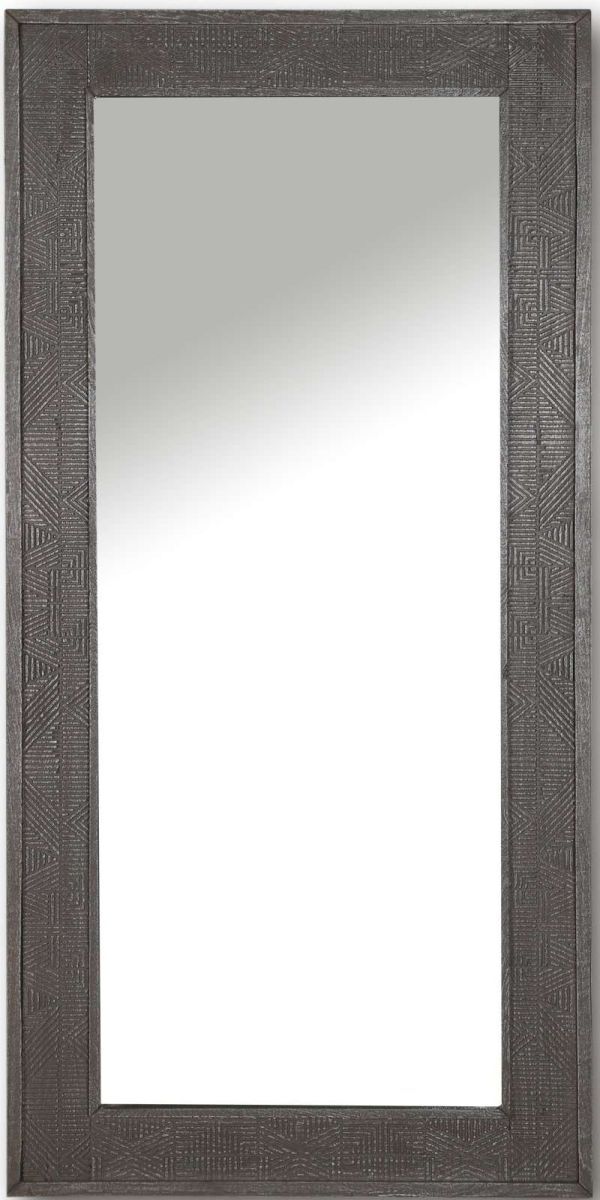Parker House® Crossings Serengeti Sandblasted Fossil Grey Floor Mirror-1