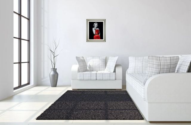 Classy Art Eastern Lady in Red 2 by Chelsea Collection Framed Print Wall Art-2