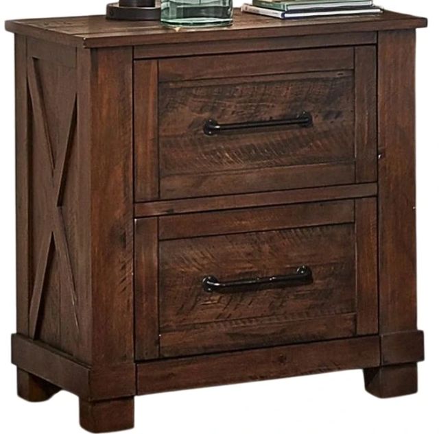 A-America® Sun Valley Rustic Timber Nightstand-0