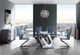 Global Furniture USA 5-Piece Gray/Glass Top/White Dining Set-1