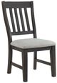 Elements International Montrose Espresso/Light Gray Upholstered Dining Side Chair-0