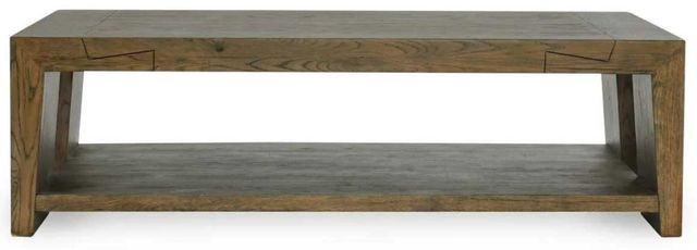 Classic Home Troy Suede Brown 60" Coffee Table-2