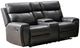 Mazin Furniture Carnegie Grey Manual Reclining Loveseat with Center Console-0