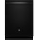GE® ENERGY STAR® 24" Fingerprint Resistant Black Slate Top Control Built In Dishwasher-1