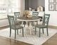 Homelegance® Ogden Brown Round Dining Table with White Base-5
