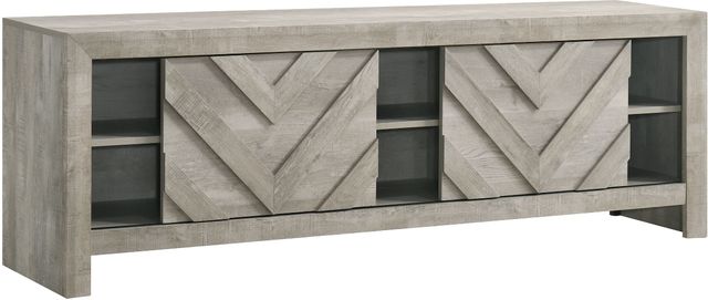 Crown Mark Valor Gray TV Stand with Sliding Door-3