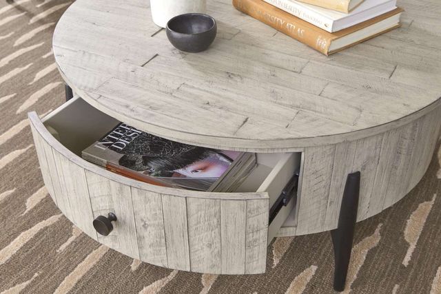 aspenhome® Zane Parchment Round Cocktail Table-1