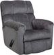 HomeStretch Norton Gray Manual Rocker Recliner-134-91-14-0