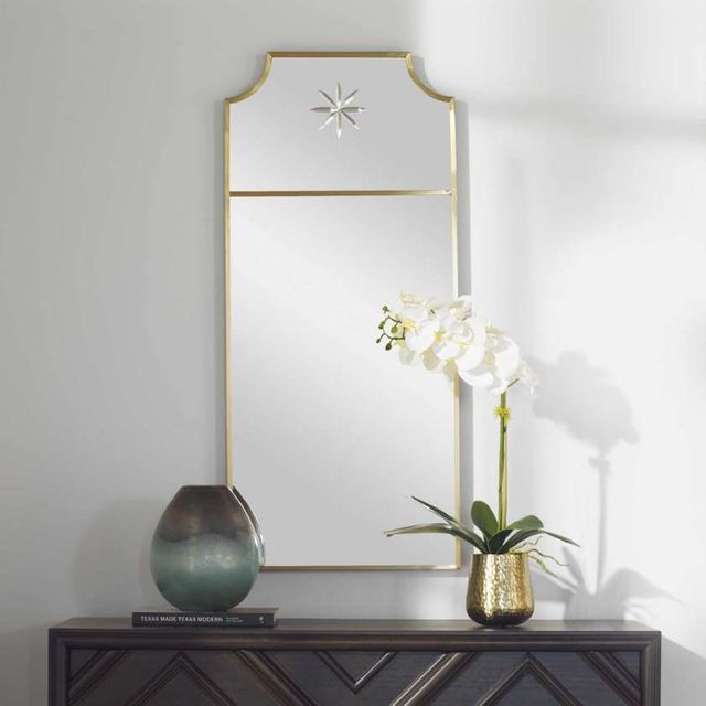 Uttermost® Caddington Brass Tall Mirror-1